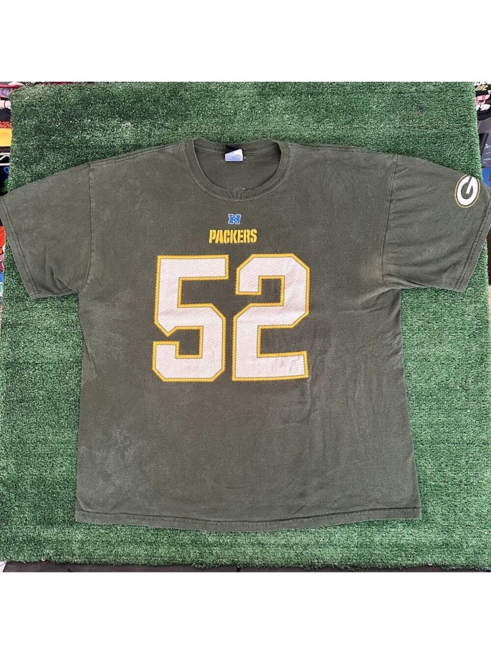 Vintage Y2K NFL Green Bay Packers Jersey T-Shirt Clay Matthews 52 Green XL